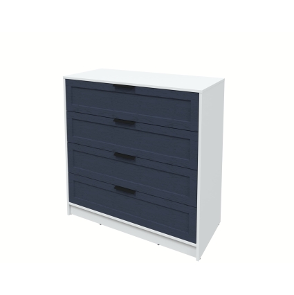 Kомод Тренд КТ-К100 (Белый ЛДСП/ Дуб королевский ЛМДФ) Ш1000 В1020 Г451